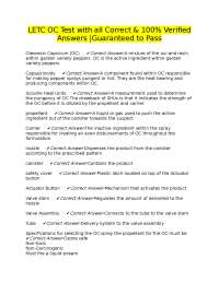 LETC OC Test with all Correct & 100% Verified Answers |Guaranteed to Pass
