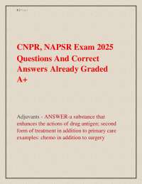 CNPR, NAPSR Exam 2025 Questions And Correct Answers Already Graded A+