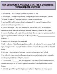 CSX Conductor Practice Exam (PDF) | 2026 Verified Questions & Answers Guide