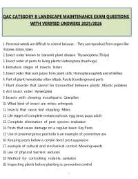 QAC Category B Landscape Maintenance Exam (PDF) | 2026 Landscaping Test | Horticulture Stu