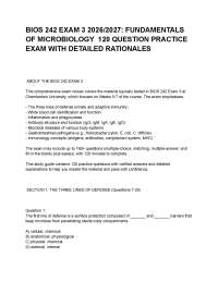 BIOS 242 EXAM 3 2026_2027_ FUNDAMENTALS OF MICROBIOLOGY 120 QUESTION PRACTICE EXAM WITH DE