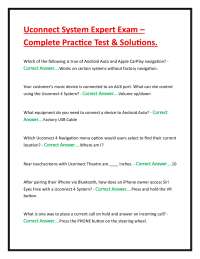 Uconnect System Expert Exam – Complete Practice Test & Solutions.