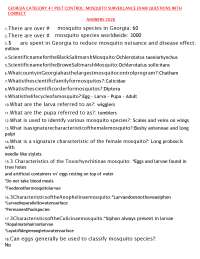 Georgia Category 41 Pest Control Mosquito Surveillance Exam Questions and Answers Study Gu