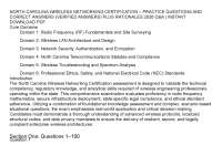 NORTH CAROLINA WIRELESS NETWORKING CERTIFICATION – PRACTICE QUESTIONS AND CORRECT ANSWERS