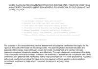 NORTH CAROLINA TELECOMMUNICATIONS TECHNICIAN EXAM – PRACTICE QUESTIONS AND CORRECT ANSWERS