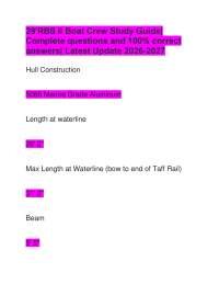 29'RBS II Boat Crew Study Guide| Complete questions and 100% correct answers| Latest 2026