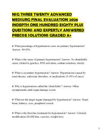 NSG THREE TWENTY ADVANCED MEDSURG FINAL EVALUATION 2026 INDEPTH ONE HUNDRED EIGHTY PLUS