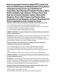 Workers Compensation Exam Q&A 2026 PDF – Claims, Injury & Benefits Prep