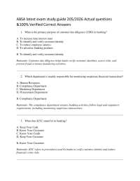 ABSA latest exam study guide 205/2026 Actual questions &100% Verified Correct Answers