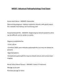 NR507- Advanced Pathophysiology Final Exam