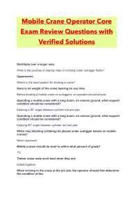 Mobile Crane Operator Core Exam Review Questions with Verified Solutions