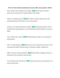 POSC 225 Cohen Final Exam Questions and Answers 100% correct graded A+ 2020/27