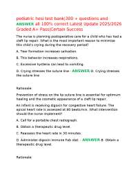 pediatric hesi test bank|300 + questions and ANSWER all 100% correct Latest Update 2025/26