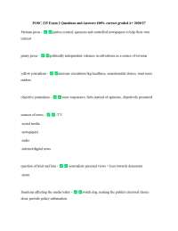POSC 225 Exam 2 Questions and Answers 100% correct graded A+ 2020/27