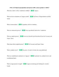 POSC 225 Final Exam Questions and Answers 100% correct graded A+ 2020/27