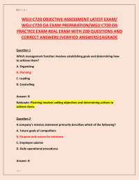 WGU C720 OBJECTIVE ASSESSMENT LATEST EXAM/ WGU C720 OA EXAM PREPARATION/WGU C720 OA PRAC