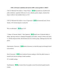 POSC 225 Exam 1 Questions and Answers 100% correct graded A+ 2020/27