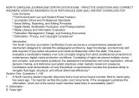 NORTH CAROLINA JOURNALISM CERTIFICATION EXAM – PRACTICE QUESTIONS AND CORRECT ANSWERS (VER
