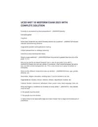 UCSD MGT 18 MIDTERM| 2026 UPDATE| QUESTIONS AND ANSWERS| WITH COMPLETE SOLUTIONS
