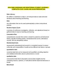 WGU D659 ASSESSING AND MONITORING STUDENT LEARNING – COMPLETE STUDY GUIDE AND EXAM