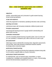 WGU – D658 VERIFIED QUESTIONS AND CORRECT ANSWERS 100%