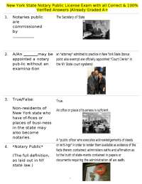New York State Notary Public License Exam with all Correct & 100% Verified Answers |Alread