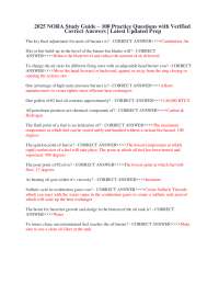 2025 NORA Study Guide – 100 Practice Questions with Verified Correct Answers | Latest Upd