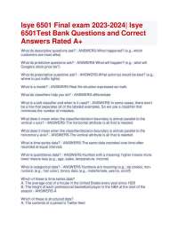 ISYE 6501 Intro to Analytics Modeling Final Exam 2026-2027 | Complete Test Bank for Georgi