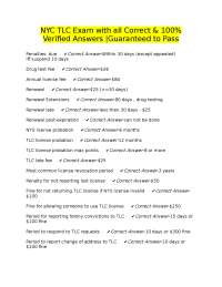 NYC TLC Exam with all Correct & 100% Verified Answers |Guaranteed to Pass