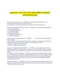 SAFe 5.1 SPC Certification Exam | SAFe Program Consultant Test Bank | 100% Correct Answers