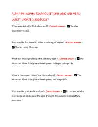 Alpha Phi Alpha Fraternity Exam: History Q&As Study Guide 2026-2027