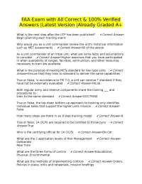 FAA Exam with All Correct & 100% Verified Answers |Latest Version |Already Graded A+