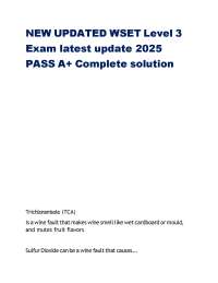 WSET Level 3 Award in Wines Exam 2026-2027 – Complete Study Guide with Verified Q&A | Tast