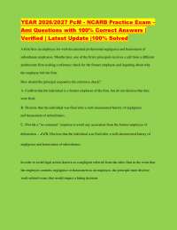 YEAR 2026/2027 PcM - NCARB Practice Exam – Ami Questions with 100% Correct Answers | Verif