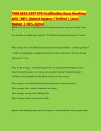 YEAR 2026/2027 PPR Certification Exam Questions with 100% Correct Answers | Verified | Lat