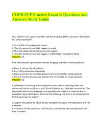 COPR PCP Practice Exam 2: Questions and Answers Study Guide