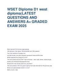 WSET Diploma D1 Wine Production Exam 2026-2027 – Complete Study Guide with Verified Q&A |