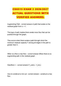 CS6515 EXAM 2 2026/2027 ACTUAL QUESTIONS WITH VERIFIED ANSWERS.