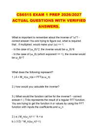 CS6515 EXAM 1 PREP 2026/2027 ACTUAL QUESTIONS WITH VERIFIED ANSWERS.