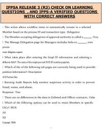 IPPS-A Release 3 (R3) Check on Learning (PDF) | 2026 Questions & Answers