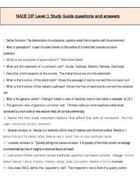 NACE CIP Level 1 (PDF) | 2026 Certification Questions | Study Guide Answers
