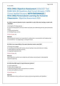 WGU D662 Objective Assessment 2026/2027 Test EXAM With 80 Questions And Correct Answers (