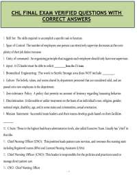 CHL Final Exam (PDF) | 2026 Verified Questions & Correct Answers Guide