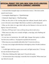 NY DMV Permit Test (PDF) | 2026 Official Practice Questions & Answers