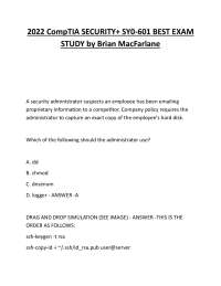 CompTIA SECURITY+ SY0-601 BEST EXAM STUDY by Brian MacFarlane