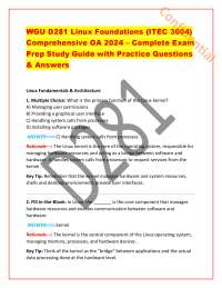 WGU D281 Linux Foundations (ITEC 3004) Comprehensive OA 2024 – Complete Exam Prep Study Gu
