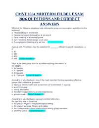 CMST 2064 MIDTERM FILBEL EXAM 2026 QUESTIONS AND CORRECT ANSWERS