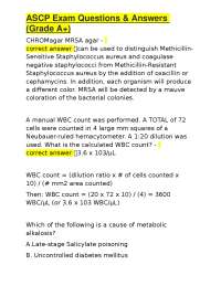 ASCP Exam Questions & Answers (Grade A+)