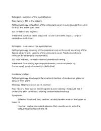 HEENT Eye Disorder Study Guide