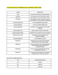 Pharmacology for January